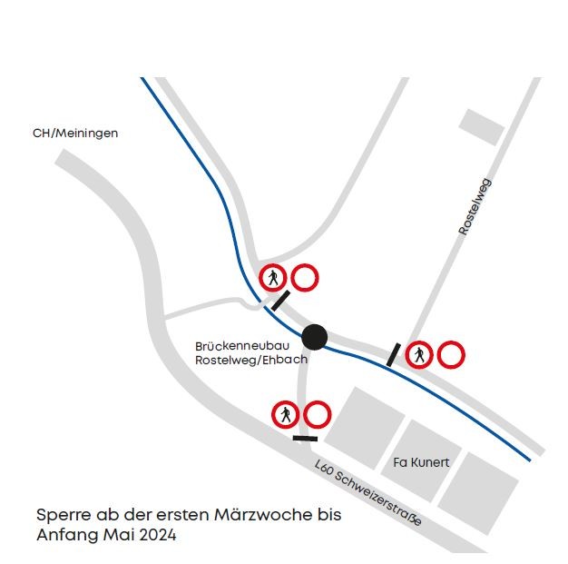 Plan Sperere Rostelweg/Ehbach