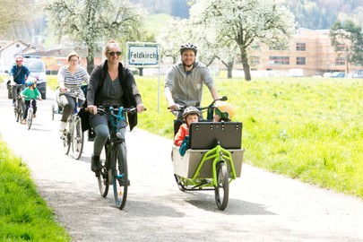 Radeln und Gehen in der Region Vorderland-Feldkirch