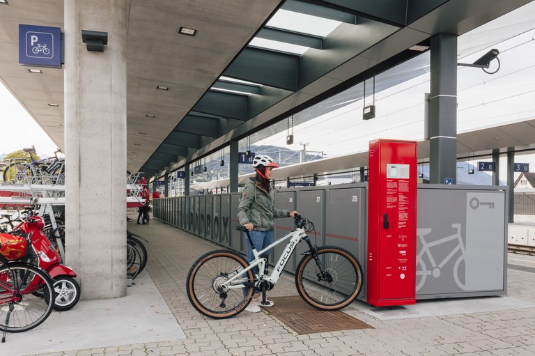 Fahrradboxen am Bahnhof Rankweil © Dietmar Mathis
