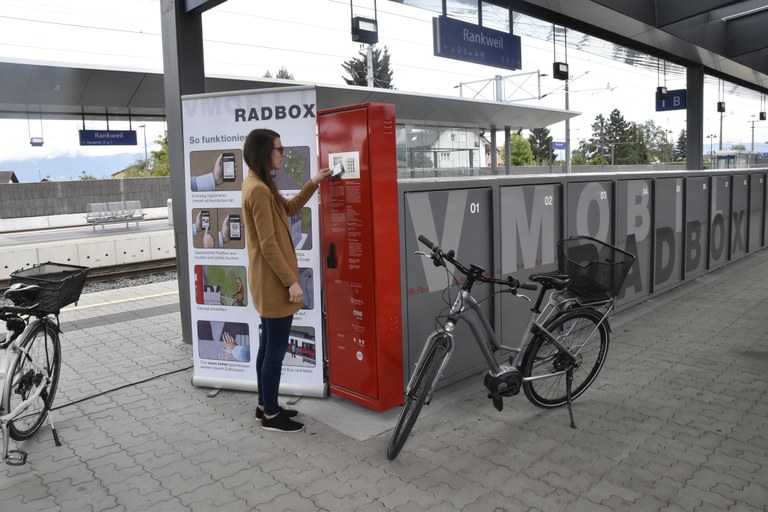 Fahrradbox am Rankweiler Bahnhof © Marktgemeinde Rankweil