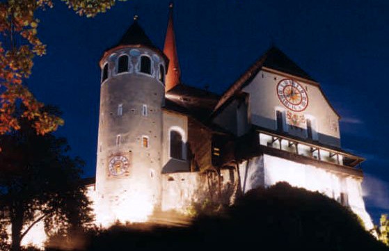 Basilika Rankweil bei Nacht