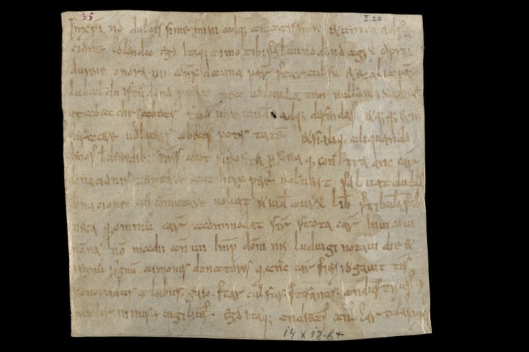Urkunde zu 1200 Jahre Brederis © Stiftsarchiv St. Gallen